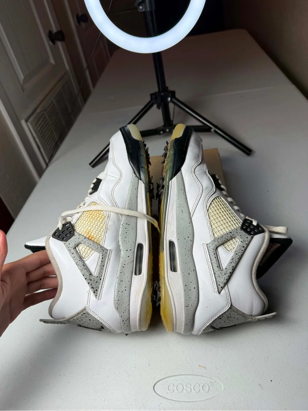 Nike Air Jordan 4 Retro Golf White Cement Mens Multi Size 11.5 CU9981-100